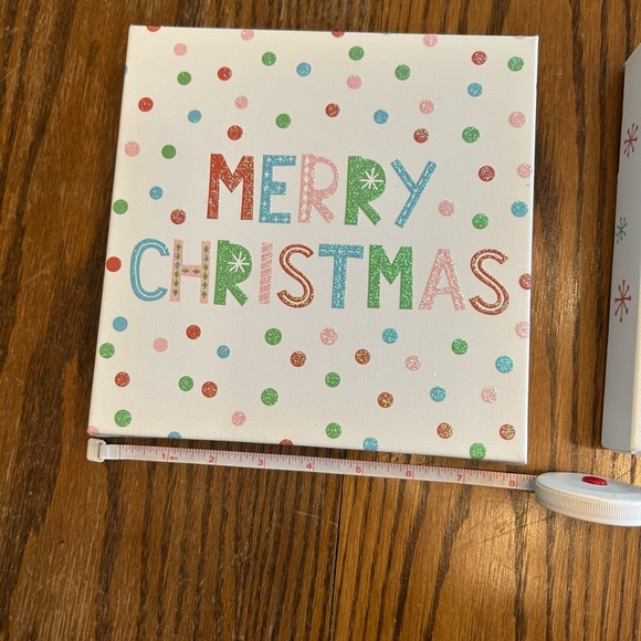 TRIO OF CANVAS CHRISTMAS DECOR SIGNS - Picture 2 of 9